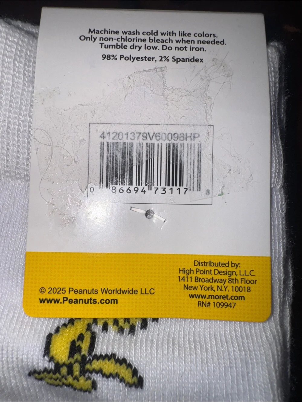 Peanuts Grey Snoopy 'Stay Cool' Crew Socks with Red Accent